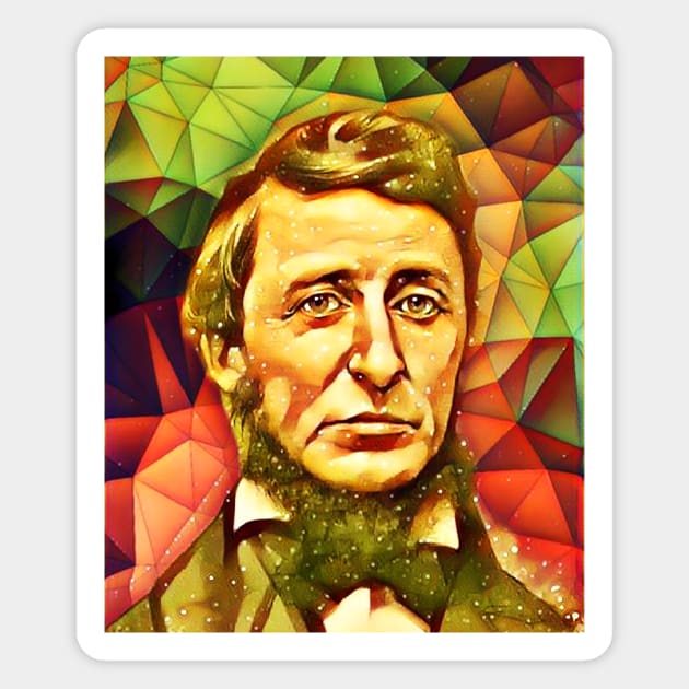 Henry David Thoreau Snow Portrait | Henry David Thoreau Artwork 9 Magnet by JustLit